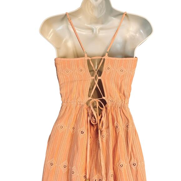 L*Space Ciara Jumpsuit Tropical Peach Eyelet Sleeveless Small - Picture 7 of 8